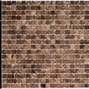 Мозаика Pixmosaic (Пиксмозаик) Мрамор Dark Emperador 30,5х30,5 см (PIX304)