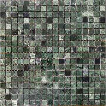 Мозаика Pixmosaic (Пиксмозаик) Мрамор Spider Green полированная 30,5х30,5 см (PIX308)