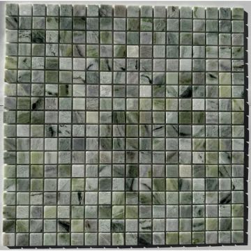 Мозаика Pixmosaic (Пиксмозаик) Мрамор Jet Green полированная 30,5х30,5 см (PIX312)