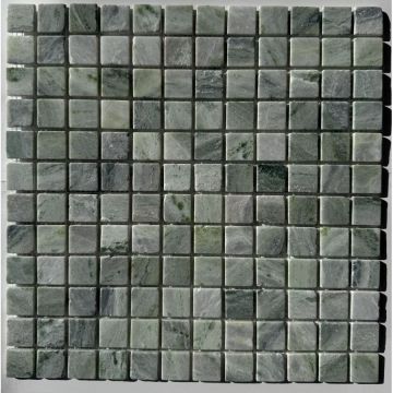 Мозаика Pixmosaic (Пиксмозаик) Мрамор Jet Green матовая 30,5х30,5 см (PIX313)