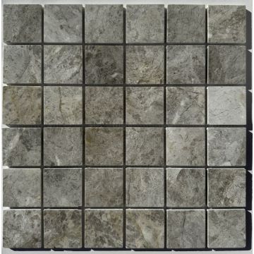 Мозаика Pixmosaic (Пиксмозаик) Мрамор Tundra Grey полированная 30,5х30,5 см (PIX332)