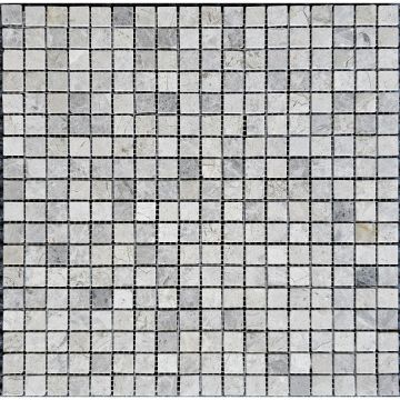 Мозаика Pixmosaic Мрамор Tundra Grey полированная 30,5х30,5 см (PIX328)