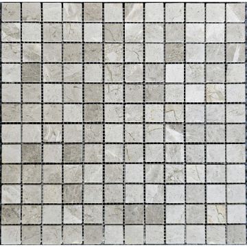 Мозаика Pixmosaic (Пиксмозаик) Мрамор Tundra Grey полированая 30,5х30,5 см (PIX330)