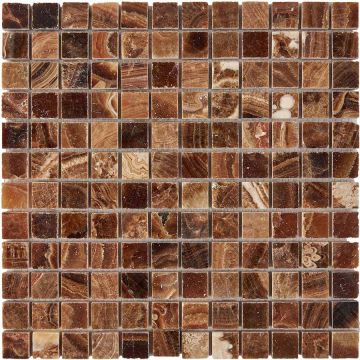 Мозаика Pixmosaic (Пиксмозаик) из оникса Caramel onyx 30х30 см (PIX 206)