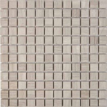 Мозаика Pixmosaic (Пиксмозаик) из мрамора White Wooden 30х30 см (PIX 256)
