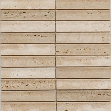 Мозаика Pixmosaic (Пиксмозаик) из травертина Yellow Travertine, Concave 30,5х31,8 см (PIX343)