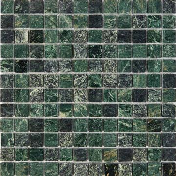 Мозаика Pixmosaic (Пиксмозаик) Мрамор Spider Green 30,5х30,5 см (PIX215)