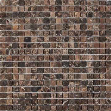 Мозаика Pixmosaic (Пиксмозаик) Мрамор Dark Emperador 30,5х30,5 см (PIX219)