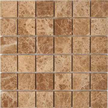 Мозаика Pixmosaic (Пиксмозаик) Мрамор Light Emperador 30,5х30,5 см (PIX223)
