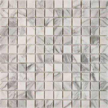 Мозаика Pixmosaic (Пиксмозаик) Мрамор Bianco carrara 30,5х30,5 см (PIX242)