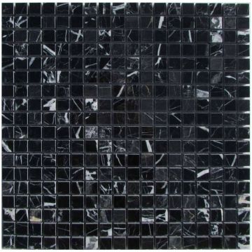 Мозаика Orro Mosaic (Орро Мозаик) Nero Marquina Pol 15x15 см