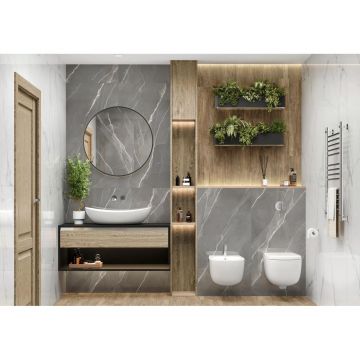 Керамогранит New Trend (Нью Тренд) Essential Graphite полированный 60х120 см 60120ESE25P