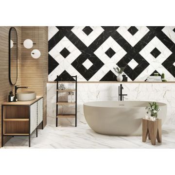 Керамогранит New Trend (Нью Тренд) Design Stone Carrara матовый 20х20х0,8 см GP2020DNS15