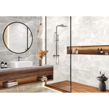 Керамогранит New Trend (Нью Тренд) Salt White лаппатированный карвинг 60x120 см, D120244L