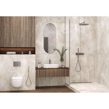 Керамогранит New Trend (Нью Тренд) Salt Beige лаппатированный карвинг 60x120 см, D120245L