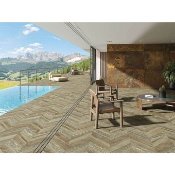 Керамогранит Aparici (Апаричи) Chevron Oak Natural 49.75x99.55 см