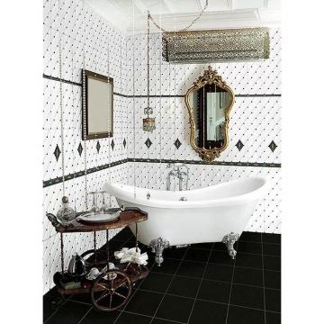 Бордюр керамика Stn Ceramica (Стн Керамика) Cenefa Pegaso Negro (R) 6х25 см