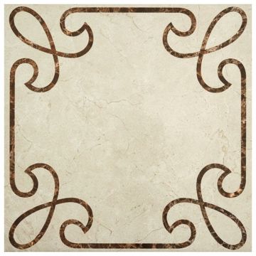 Декор Стн Керамика Cantera 45х45 см бежевый глянцевая STN000029, Decor Marfil, Stn Ceramica