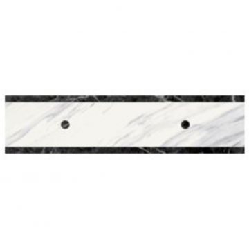 Бордюр Стн Керамика Fedra 25х10 см черный, белый глянцевая STN000020, Blanco, Stn Ceramica