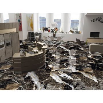 Керамогранит Italica (Италика) Kvill Black High Glossy 60x120 см