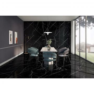 Керамогранит Italica (Италика) Sensi Black High Glossy 60х120 см, глянцевый (ITL82900)