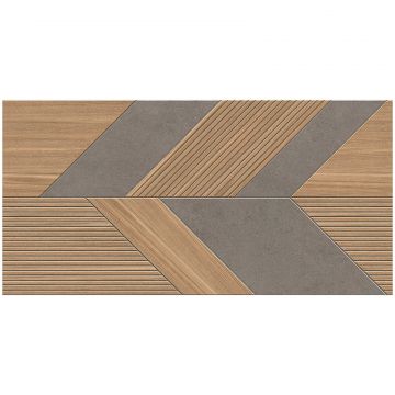 Керамогранит Инфинити Керамика Soft Wood 120х60 см бежевый, серый матовая, рельефная, ректификат, Infinity Ceramica