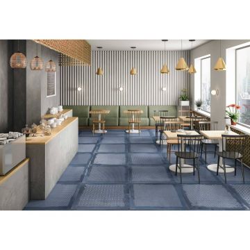 Керамогранит Infinity Ceramica (Инфинити Керамика) Galactic Cloud Blue Carving 60x60 см
