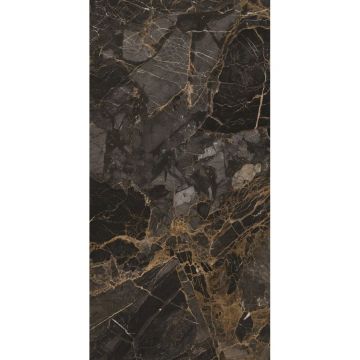 Керамогранит Maimoon Ceramica (Маймун Керамика) HG Glossy Eclipse Black 160х80 см, глянцевый