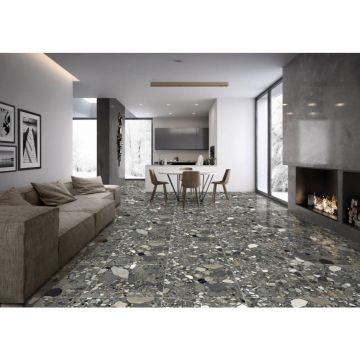 Керамогранит Primavera Arseno Nero carving 60х60 см CR106