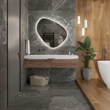 Керамогранит Primavera Cobar Nero punch-carving 60х120 см PC209