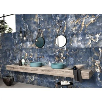 Керамогранит Primavera (Примавера) Speranza Gold Light Blue high glossy 60х120 см, глянцевый GR206