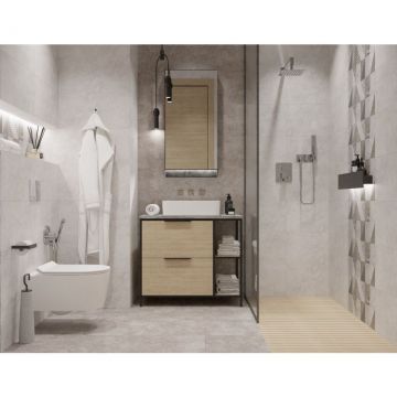 Керамическая плитка Primavera (Примавера) Бианор Светло-серый 30х60 см ТР3619АМ