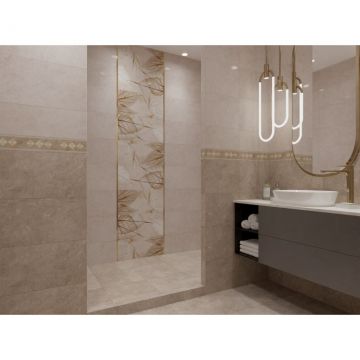 Керамическая плитка Primavera (Примавера) Irida Светло-серый Узор 30х60 см ТР3688Н