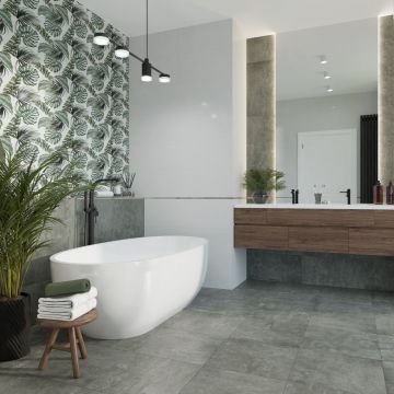 Керамическая плитка Primavera (Примавера) Ликаон Темно-серый 30х60 см ТР3655BM