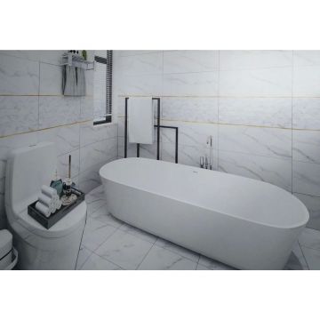 Керамическая Плитка Декор PrimaVera (Примавера) Тянь-Шань Дафнис 30х60 см белый (TP3660H)