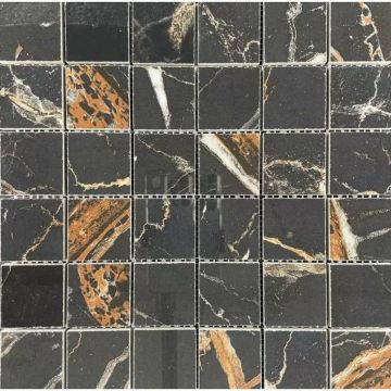 Мозаика Velsaa (Велсаа) Mosaic Alcanto Nero 30x30 см (чип 4.7x4.7), RP-142896