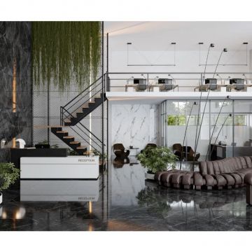 Керамогранит Dogma (Догма) Project Antibacterial Marquina Dark Levigato Rettificato 60x120 см (DPA601207)