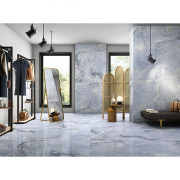 Керамогранит Colortile (Колортайл) Onyx Sea Blue Satin 60x120 см, RP-215934