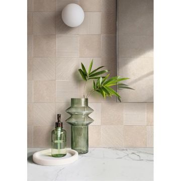 Керамогранит Ragno Marazzi (Рагно Марази) Eterna Arena Struttura Quadro 3D ректификат 30x90 см, R8HV