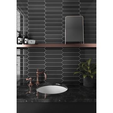 Керамическая плитка Equipe Arrow black 5х25 см