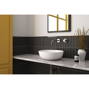 Керамическая плитка декор Equipe (Эквип) Costa nova onda black glossy 5х20 см, глянцевая