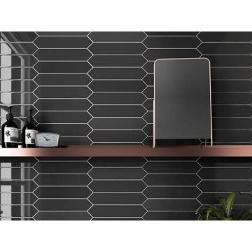 Настенная плитка Equipe (Эквип) Arrow Black 5x25 см