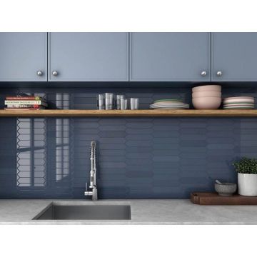 Настенная плитка Equipe (Эквип) Arrow Blue Velvet 5x25 см