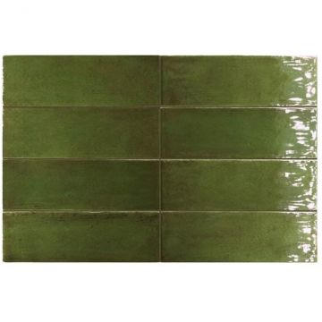 Керамогранит Equipe (Эквип) Fango Green Gloss 5x15 см, глянцевый