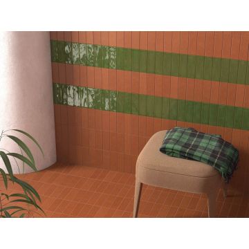 Керамогранит Equipe (Эквип) Fango Green Gloss 5x15 см, глянцевый