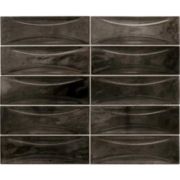 Настенная плитка Equipe (Эквип) Hanoi Arco Black Ash 6,5x20 см