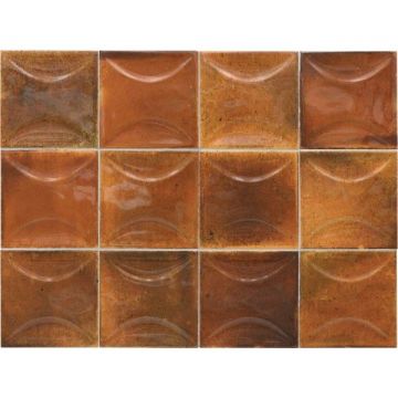 Настенная плитка Equipe (Эквип) Hanoi Arco Burnt Red 10x10 см