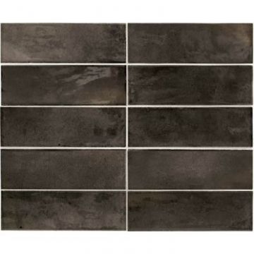 Настенная плитка Equipe (Эквип) Hanoi Black Ash 6,5x20 см