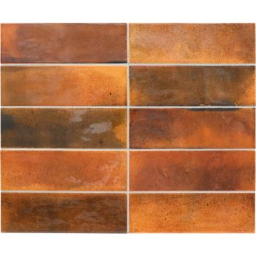 Настенная плитка Equipe (Эквип) Hanoi Burnt Red 6,5x20 см