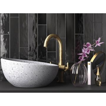 Настенная плитка Equipe (Эквип) Manacor Black 6,5x40 см